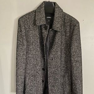 Express Wool Herringbone Topcoat